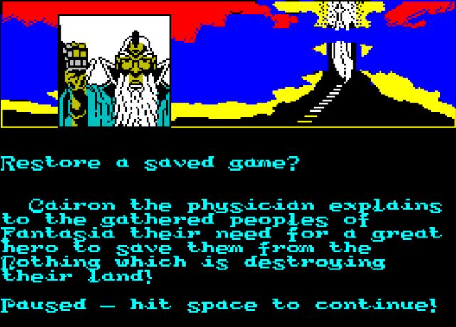 The NeverEnding Story - ZX Spectrum game screenshot (1985) by Ocean